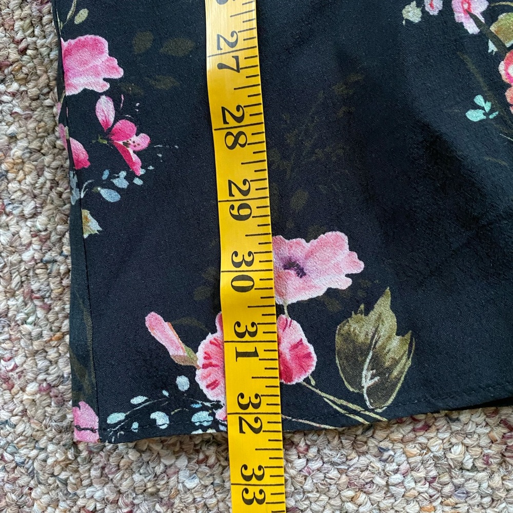 Zara Woman Long Sleeve Black Floral Mini Dress Small - Picture 11 of 11
